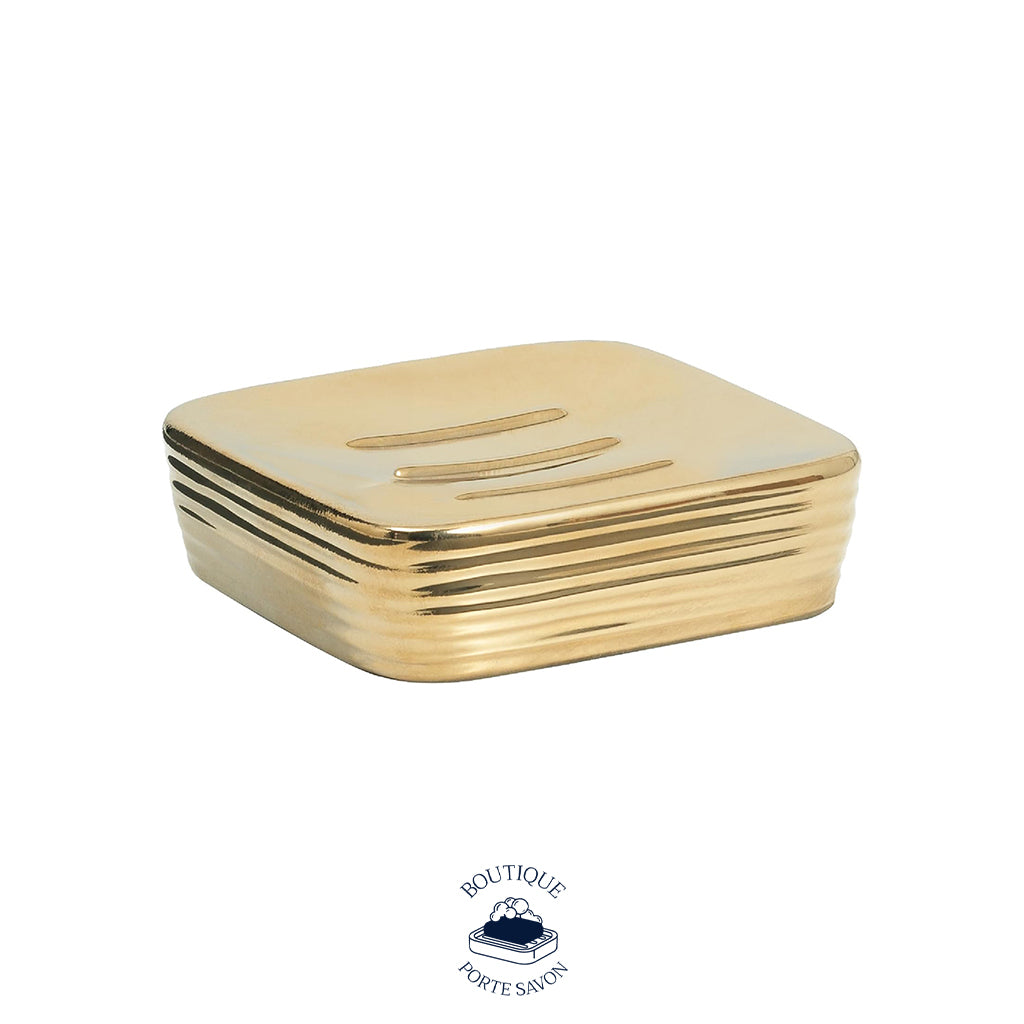 Porte savon or