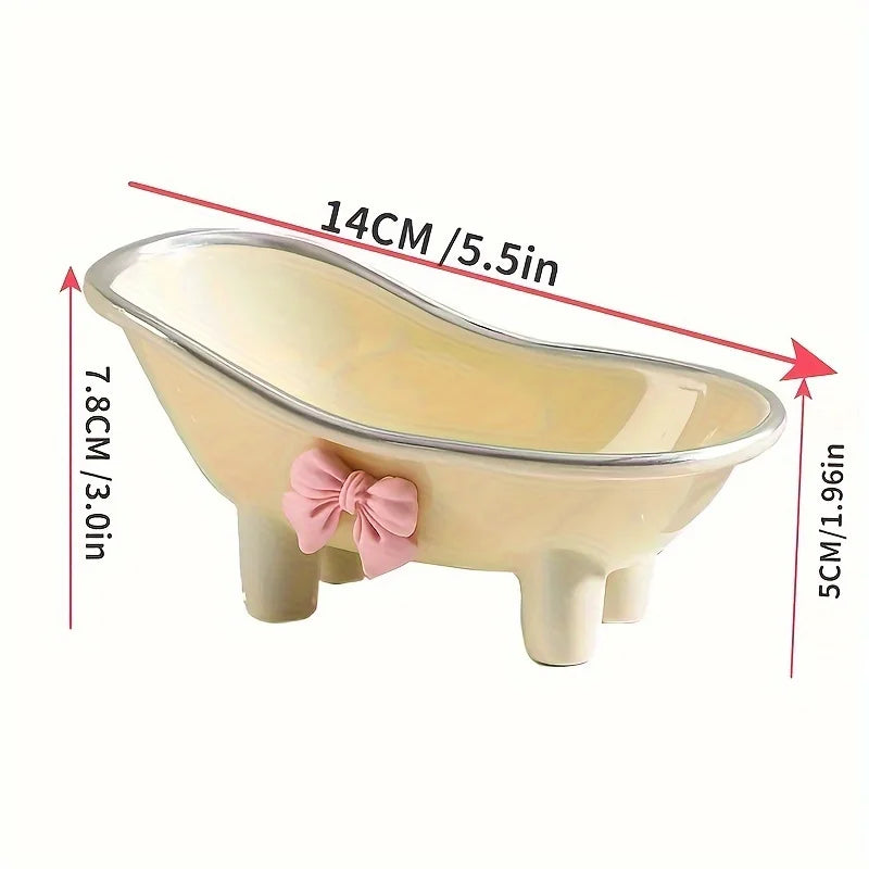 dimension porte savon forme baignoire beige