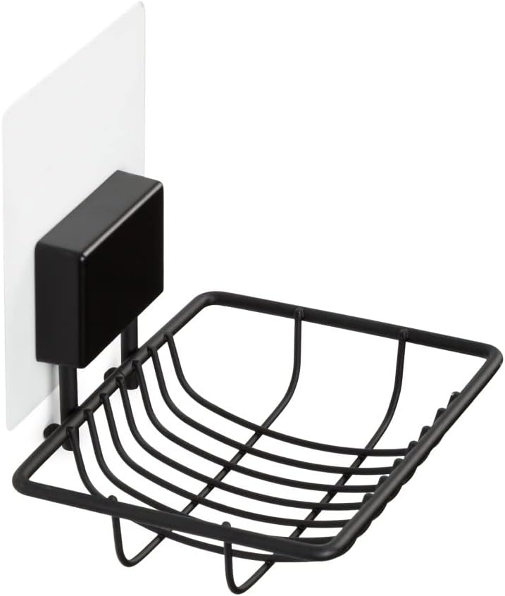 petit porte savon mural noir