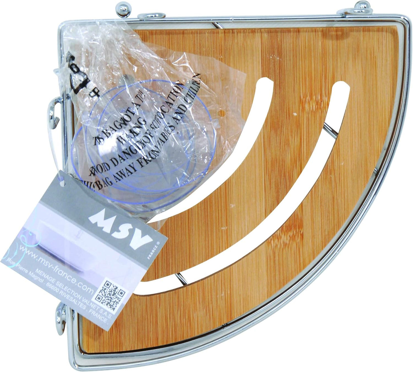porte savon bambou ventouse salle de bain