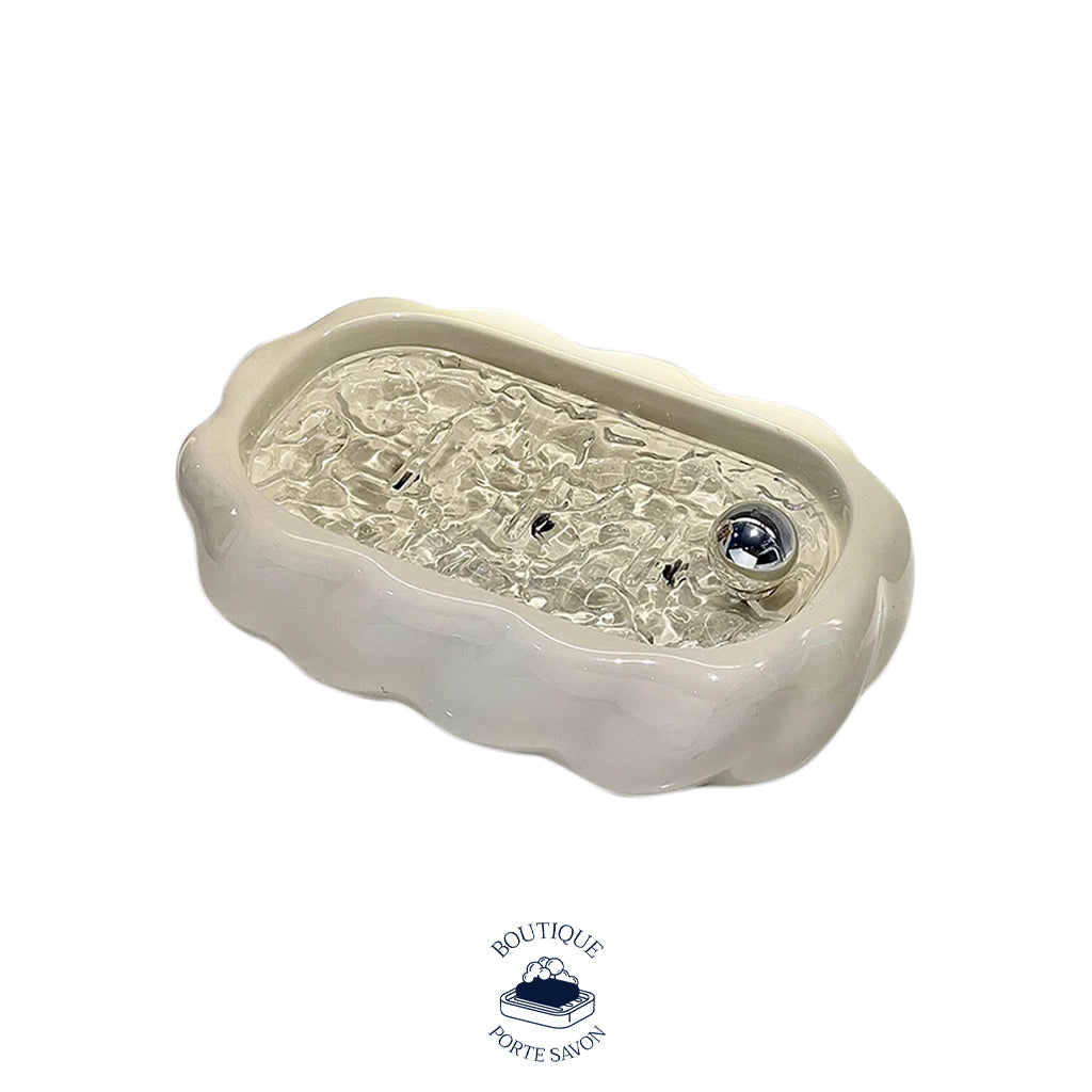 porte savon céramique ancient blanc