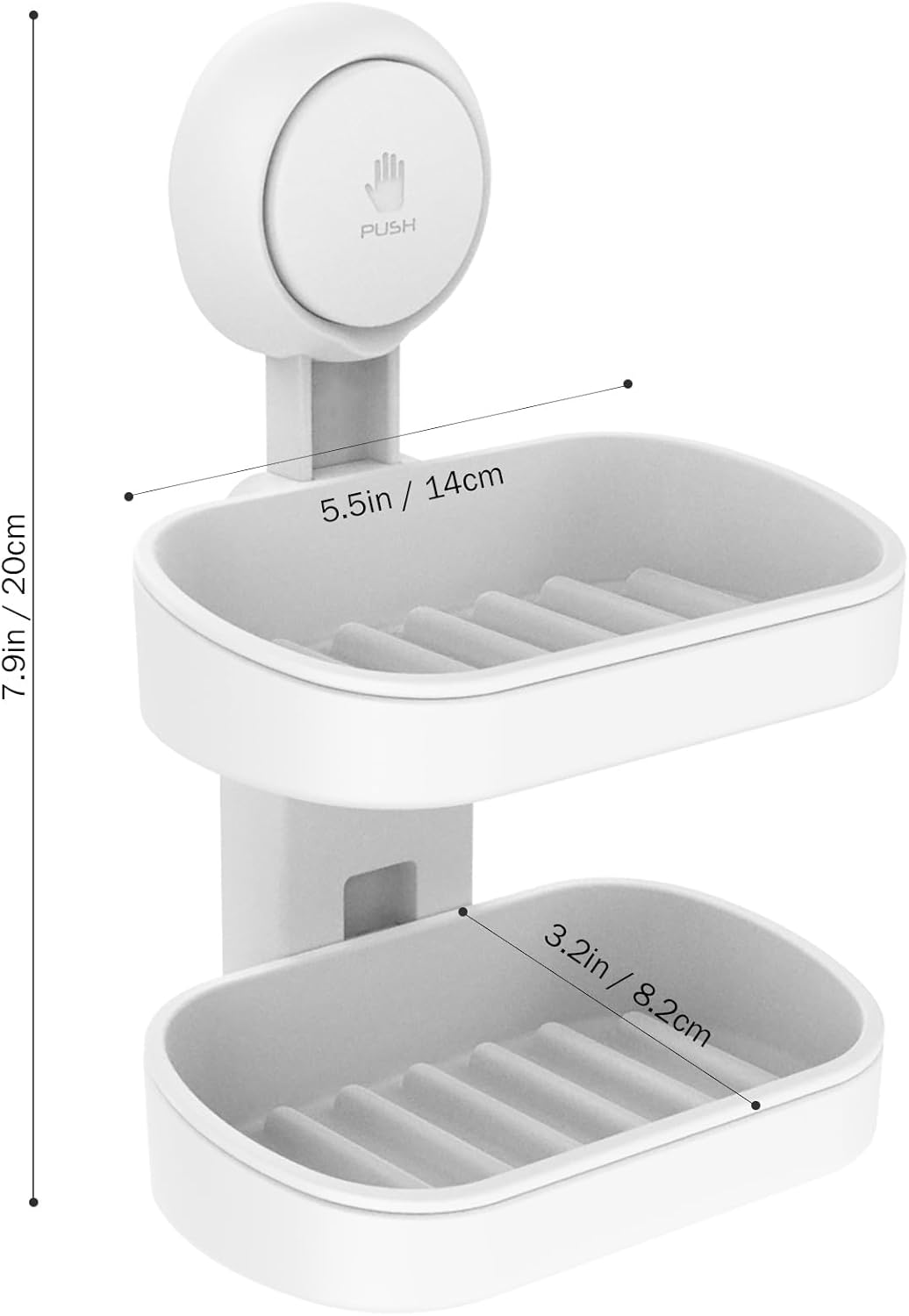 porte savon double blanc