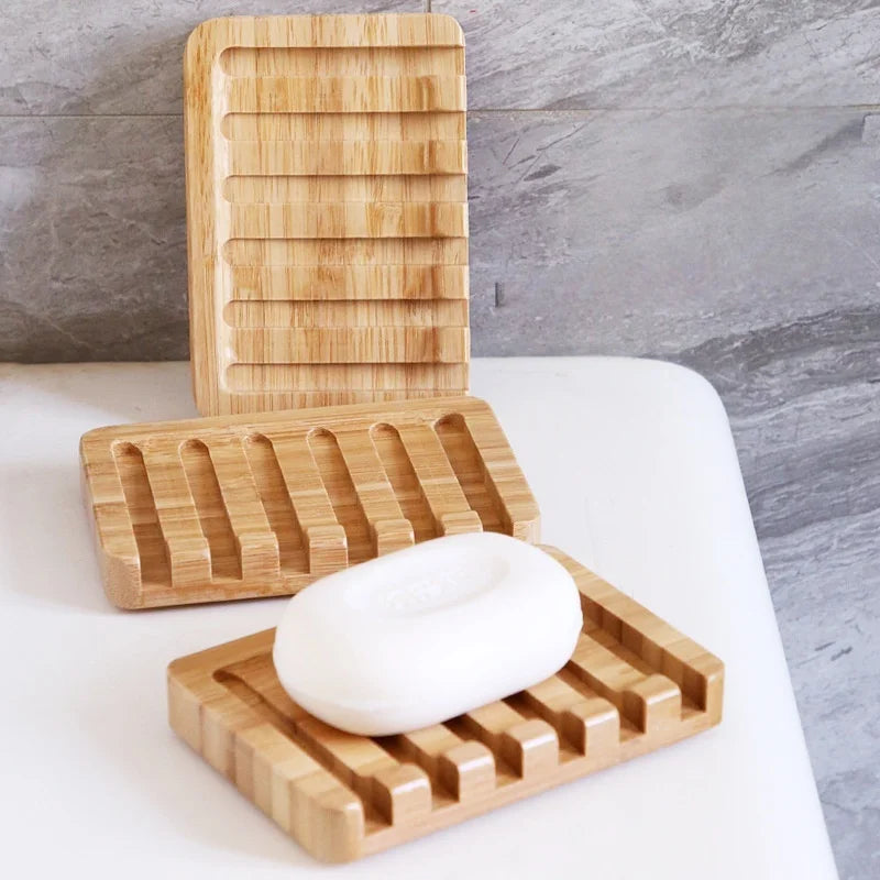 porte savon douche bois