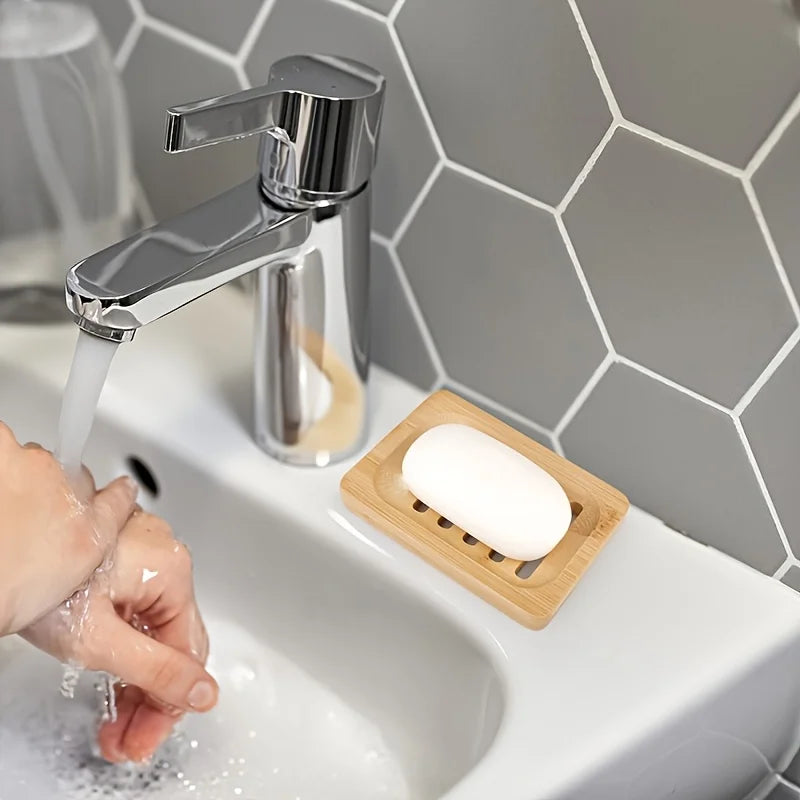 porte savon en bois naturel salle de bain
