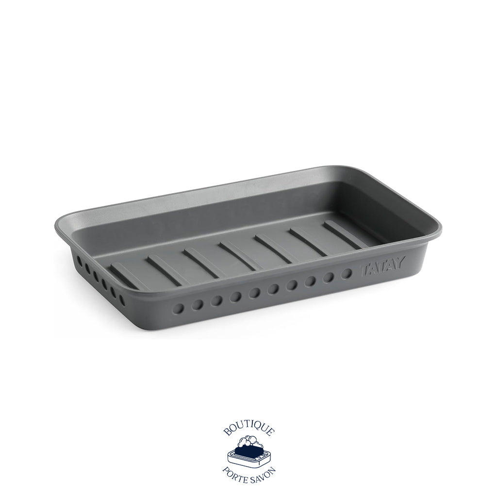 porte savon gris