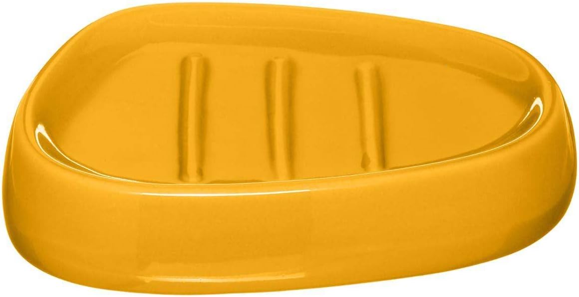 porte savon jaune salle de bain