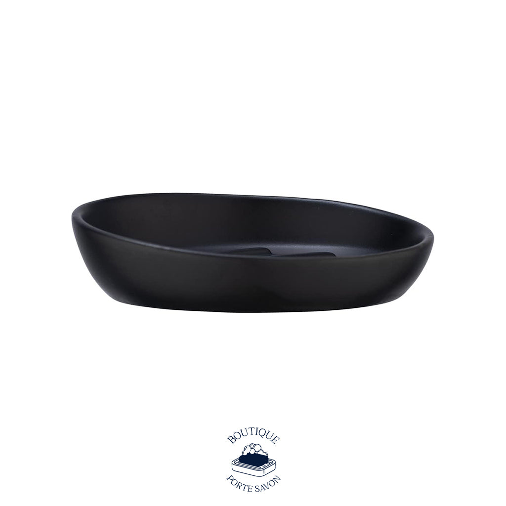 porte savon pierre noir
