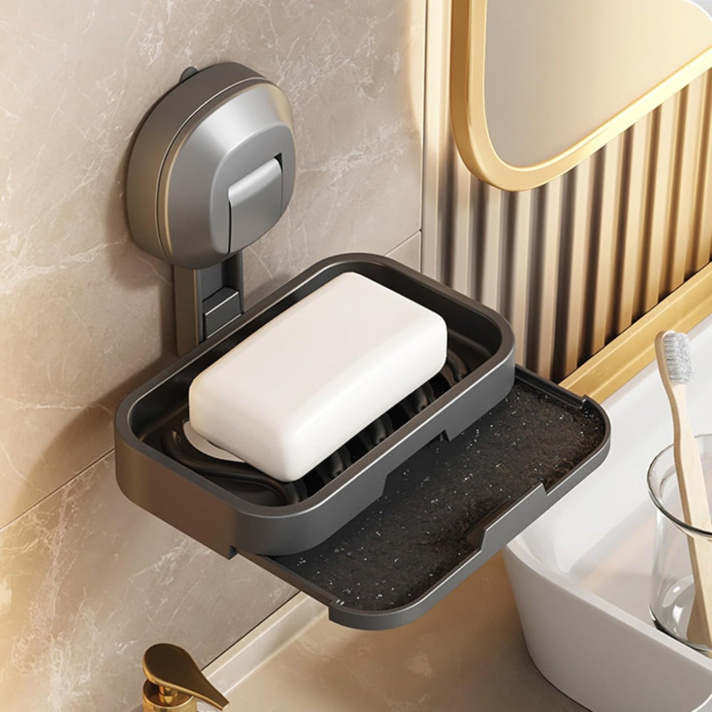 porte savon plastique ventouse salle de bain