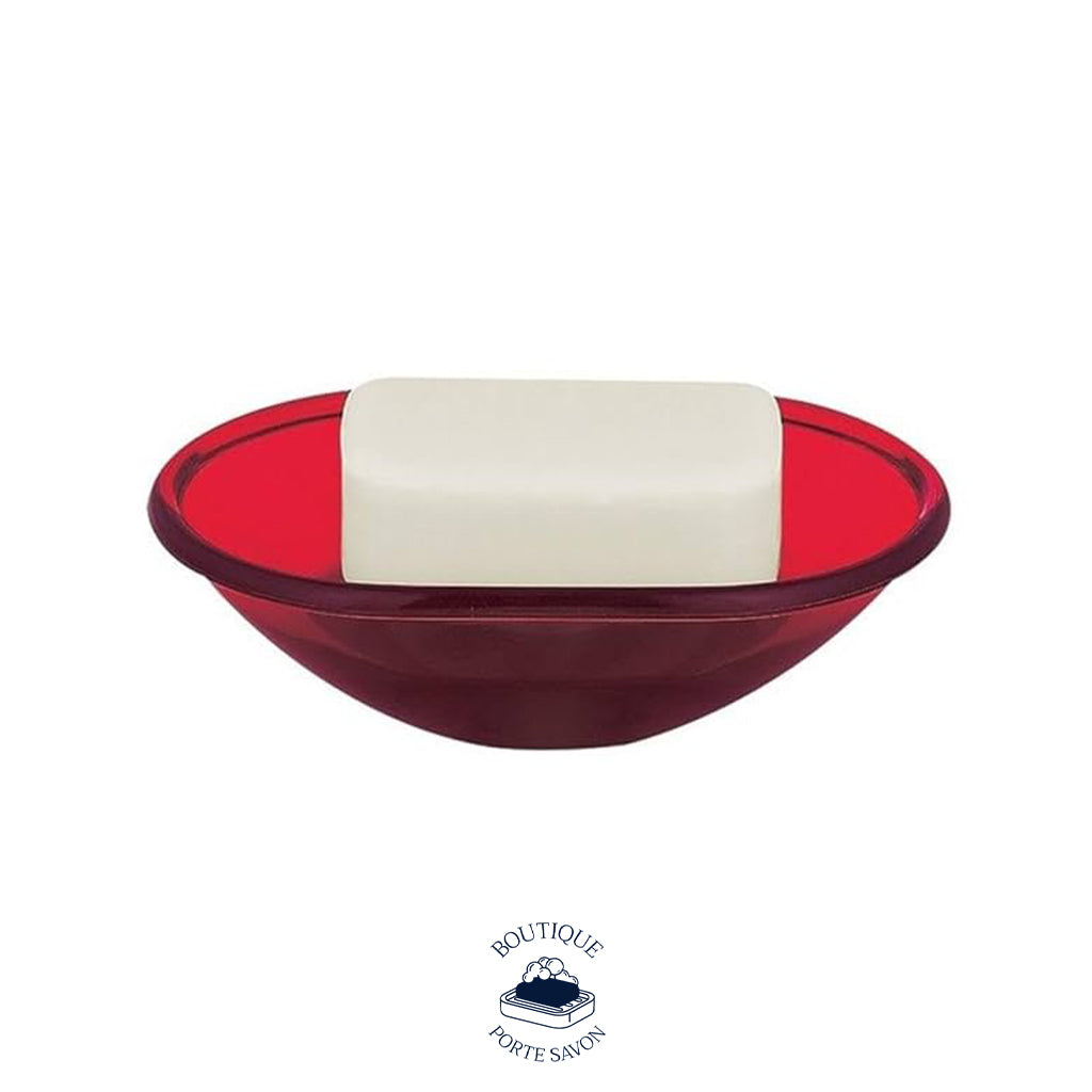 porte savon rouge