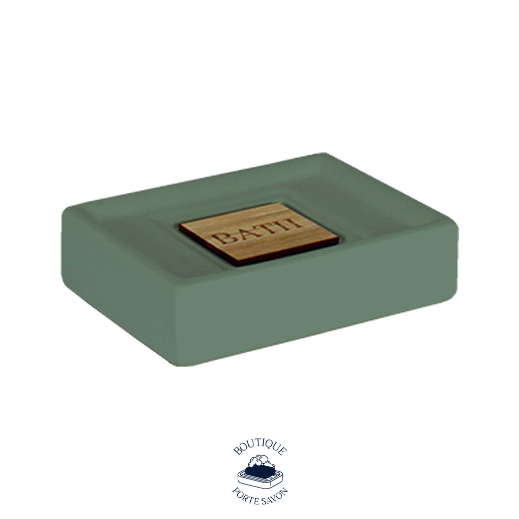 porte savon solide vert