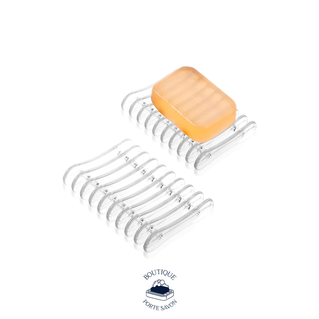 porte savon transparent