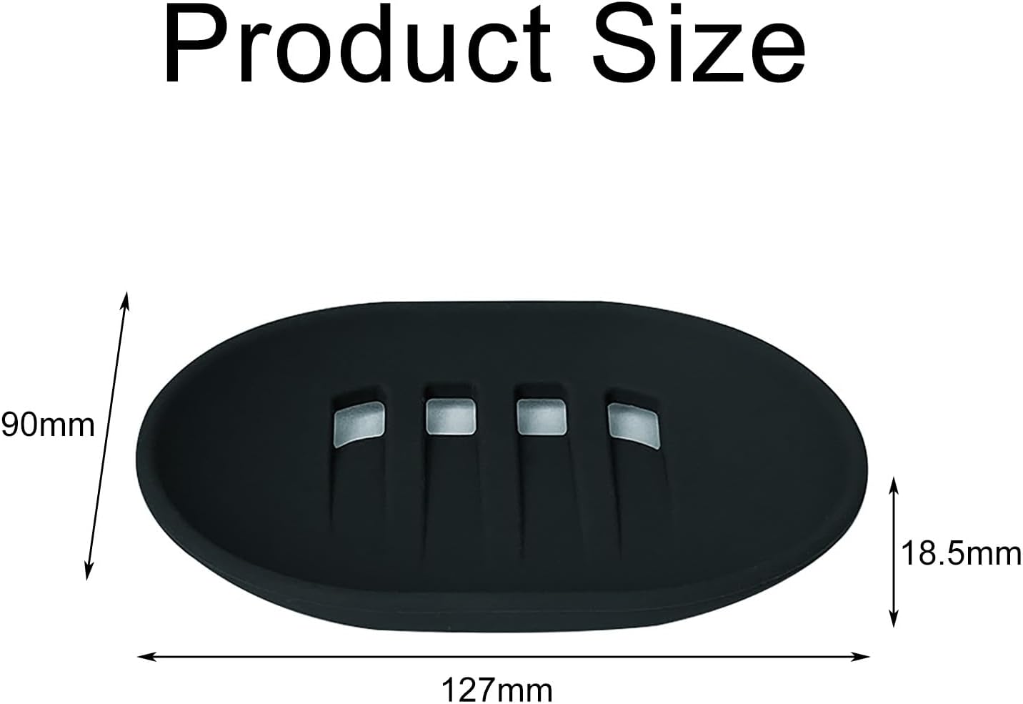 porte savon troue noir dimension