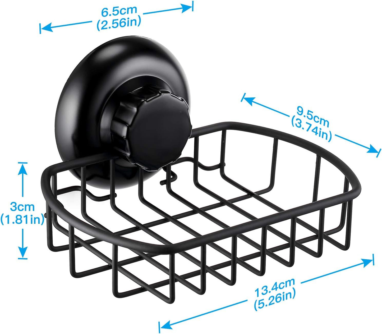 porte savon ventouse noir sans rouille salle de bain