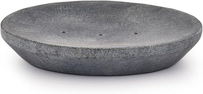 Indus Lifespace Porte-savon en pierre indienne fait à la main - Gris - Accessoires de salle de bain pour évier, baignoire ou douche - 12,7 cm x 10,16 cm