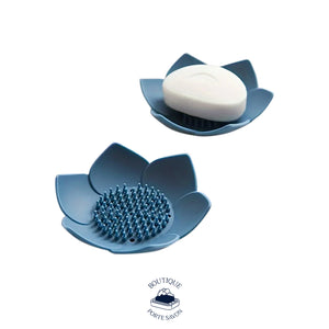 porte savon brosse bleui