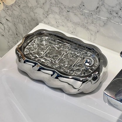porte savon céramique ancien argent