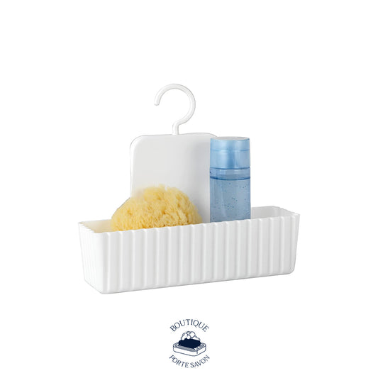 porte savon douche blanc