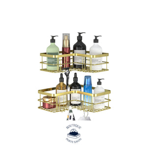 porte savon douche doré
