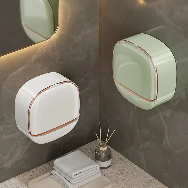 porte savon douche mural vert