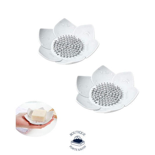 porte savon fleur