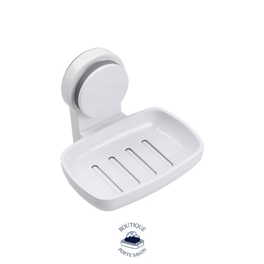 porte savon mural blanc