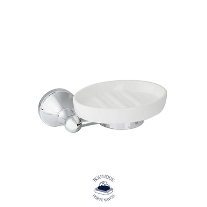 porte savon porcelain mural blanc