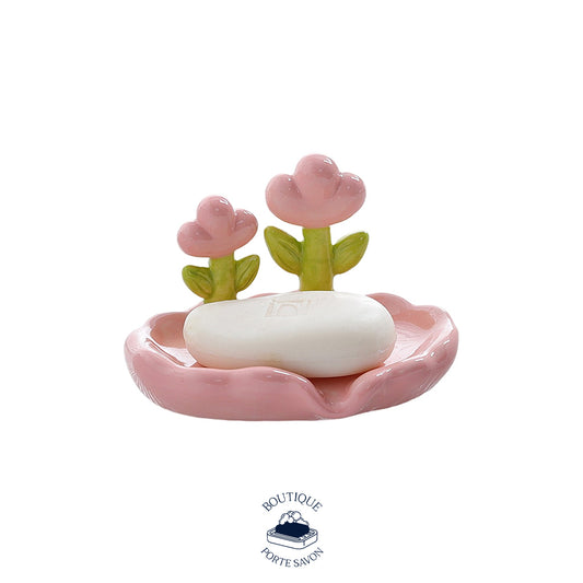 porte savon rose wc