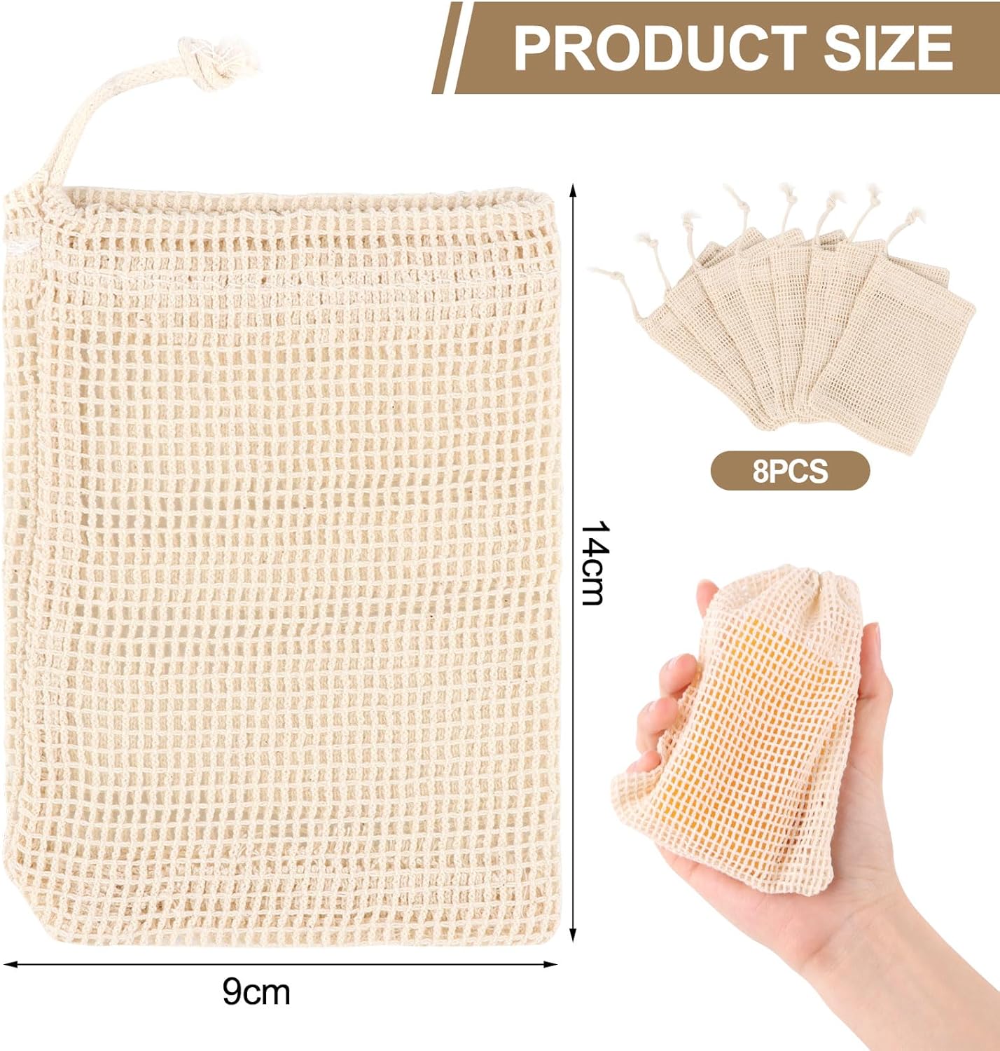 porte savon tissu 8 pieces