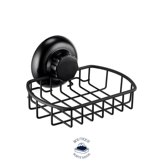 porte savon ventouse noir